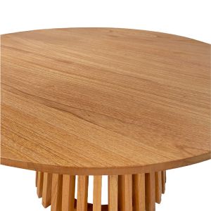 Coffee table Kenda solid pine wood in natural shade D80x45cm