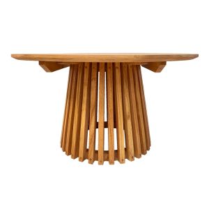 Coffee table Kenda solid pine wood in natural shade D80x45cm