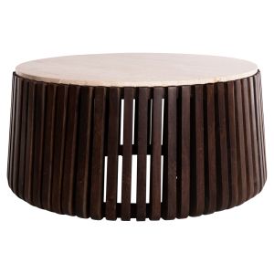 Coffee table Krest Hm9711 made of solid acacia wood D90x40hcm