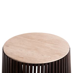 Coffee table Krest Hm9711 made of solid acacia wood D90x40hcm