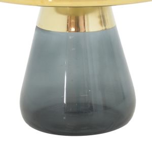 Coffee table Lafo gold chrome-black glass d60x42cm