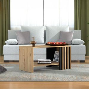 Coffee table Laval Artisan oak/black 90x50x46cm