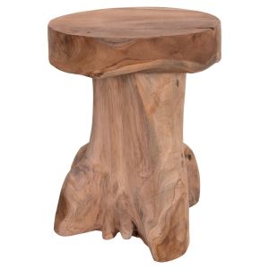 Coffee table Logg Hm9351.11 solid teak, natural color Φ35x45hcm