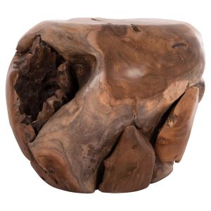 Coffee table Loggy Hm18295 solid teak wood - natural color 50x50x50hcm.