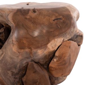 Coffee table Loggy Hm18295 solid teak wood - natural color 50x50x50hcm.