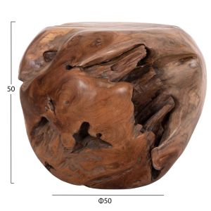 Coffee table Loggy Hm18295 solid teak wood - natural color 50x50x50hcm.
