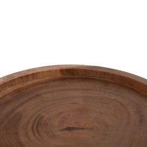 Coffee table Loki Hm9899.11 solid soar wood in natural color Φ30x50cm.