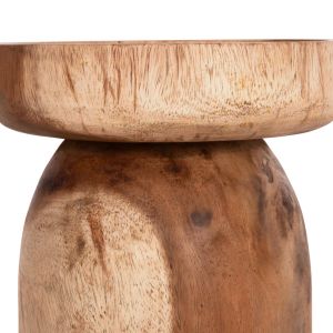 Coffee table Loki Hm9899.11 solid soar wood in natural color Φ30x50cm.