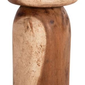 Coffee table Loki Hm9899.11 solid soar wood in natural color Φ30x50cm.