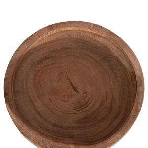 Coffee table Loki Hm9899.11 solid soar wood in natural color Φ30x50cm.