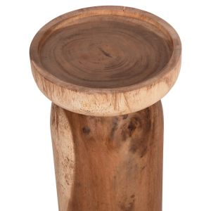 Coffee table Loki Hm9899.11 solid soar wood in natural color Φ30x50cm.