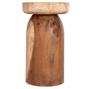 Coffee table Loki Hm9899.11 solid soar wood in natural color Φ30x50cm.