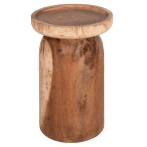 Coffee table Loki Hm9899.11 solid soar wood in natural color Φ30x50cm.
