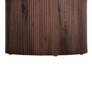 Coffee table Margon Hm18026 Mdf in dark brown wood color Φ80x40.5hcm.