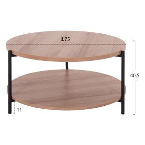 Coffee table Matteo 2 levels round Hm8753,11