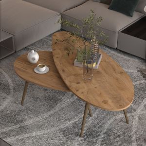 Monty coffee table 2 pcs. in natural color 116x46x46cm