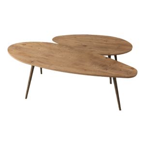 Monty coffee table made of walnut melamine 116x46x46cm