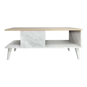 Coffee table Moses sonoma/white with marble effect 90x54x37.5cm