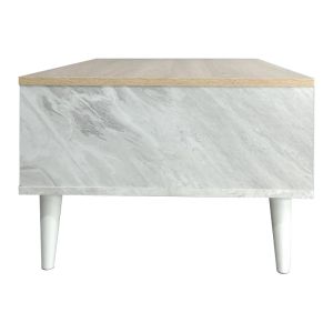 Coffee table Moses sonoma/white with marble effect 90x54x37.5cm