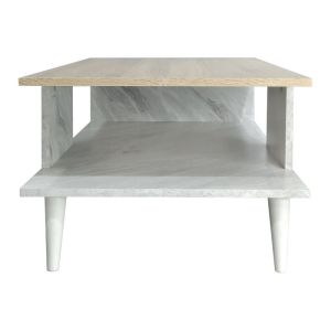 Coffee table Moses sonoma/white with marble effect 90x54x37.5cm
