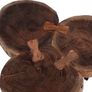 Coffee table Naturally Hm8211 with solid acacia top 53x53x42.5