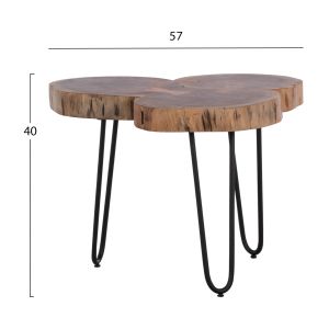 Coffee table Naturally Hm8211 with solid acacia top 53x53x42.5