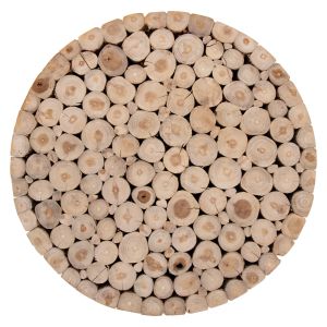Coffee table Naturally Hm9804 made of solid teak wood in natural color D80x46hcm