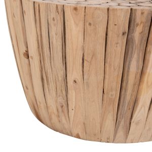 Coffee table Naturally Hm9804 made of solid teak wood in natural color D80x46hcm