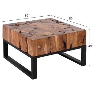 Coffee table Naturally solid teak wood Hm9354