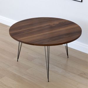 Coffee table Nidra walnut/black D90x40cm