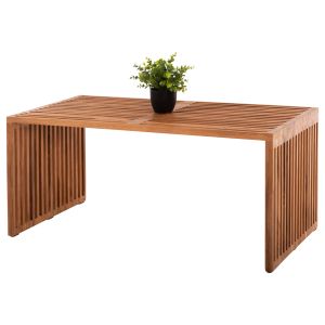 Coffee table Niya Hm9568 made of solid teak wood in natural color 100x50x45hcm