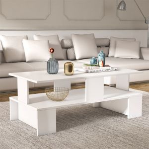 Coffee table Olly in white color 120x60x47cm