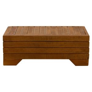 Coffee table Otis with solid wood top, walnut color 60x42x34cm