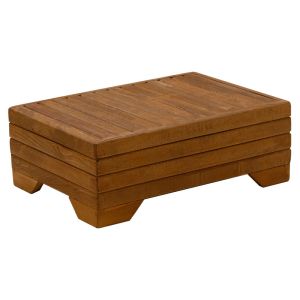 Coffee table Otis with solid wood top, walnut color 60x42x34cm