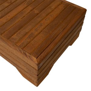 Coffee table Otis with solid wood top, walnut color 60x42x34cm