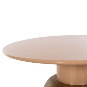Coffee table Patna Hm4235,08 metal enamel lacquer salmon/gold D40,5x43hcm
