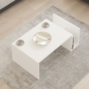 Coffee table Poko in white 86.8x50x32.4cm