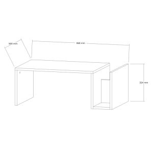 Poko travertine coffee table 86.8x50x32.4cm