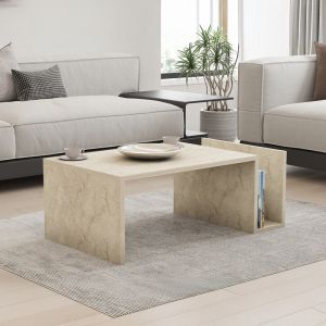 Poko travertine coffee table 86.8x50x32.4cm
