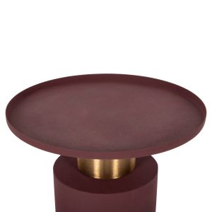 Coffee table Punjab Hm4239.06 metal color tile red/gold D36x47hcm