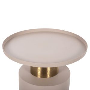 Coffee table Punjab Hm4240.03 metal ecru/gold D30.5x42hcm