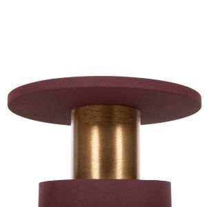 Coffee table Punjab Hm4240.06 metal color tile red/gold D30.5x42hcm
