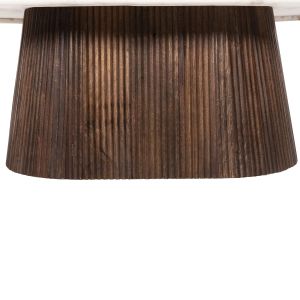 Coffee table Purger Hm9716 made of solid mango wood and white marble top 120x70x38hcm
