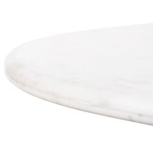 Coffee table Purger Hm9716 made of solid mango wood and white marble top 120x70x38hcm