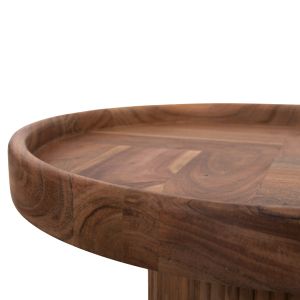 Coffee table Rajjeh Hm9692 acacia solid wood in natural color D50x60hcm