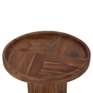 Coffee table Rajjeh Hm9692 acacia solid wood in natural color D50x60hcm