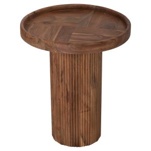 Coffee table Rajjeh Hm9692 acacia solid wood in natural color D50x60hcm
