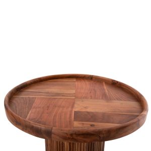 Coffee table Rajjeh Hm9693 acacia solid wood in natural color D60x45hcm