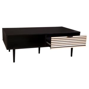 Coffee table Range black-natural color 110x60x40cm