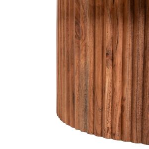 Coffee table Ranne Hm9694 acacia solid wood in natural color D80x38hcm